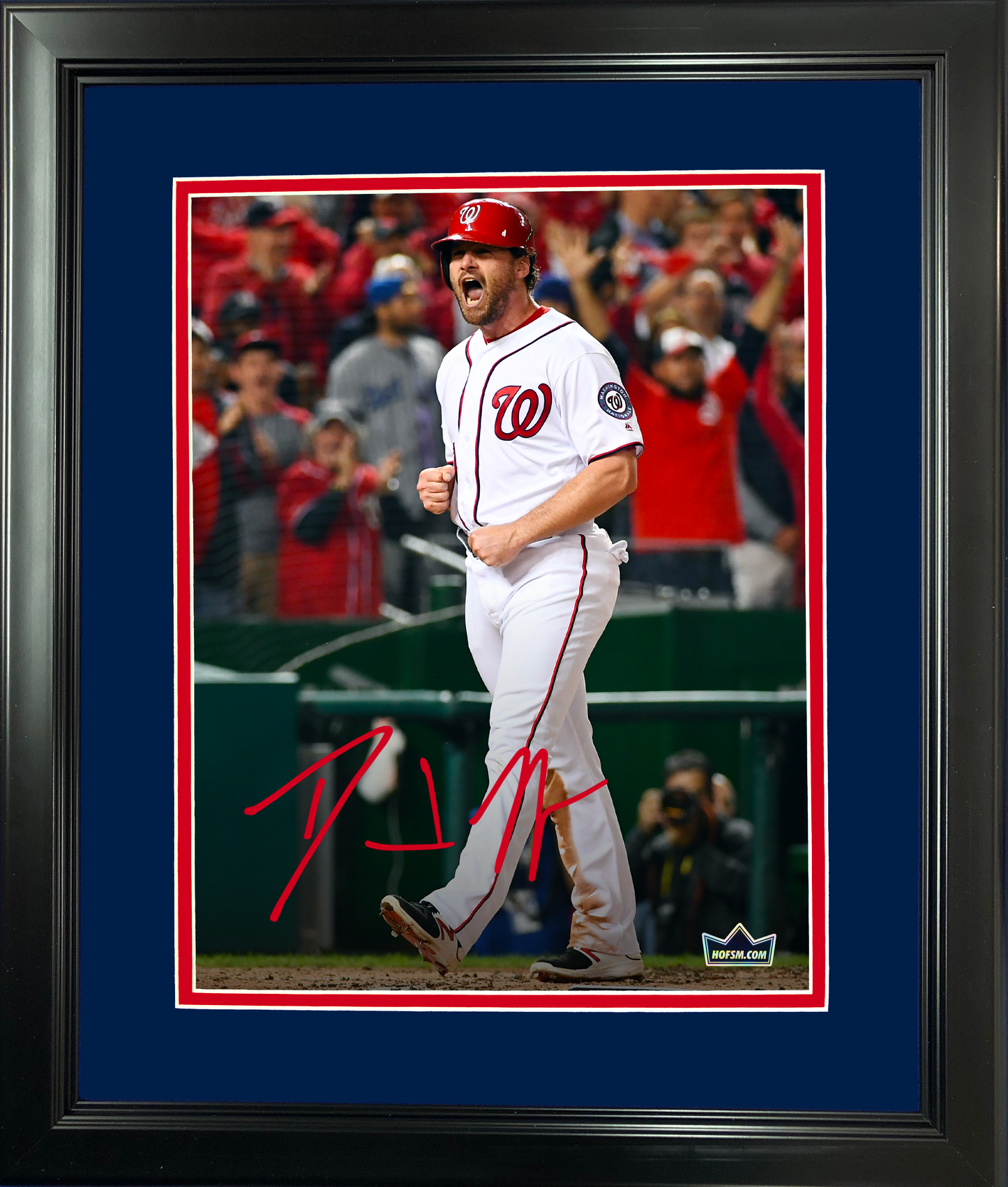 Framed Daniel Murphy Washington Nationals Facsimile Laser Engraved Signature Auto 11"x14" Baseball Photo HOFSM Holo