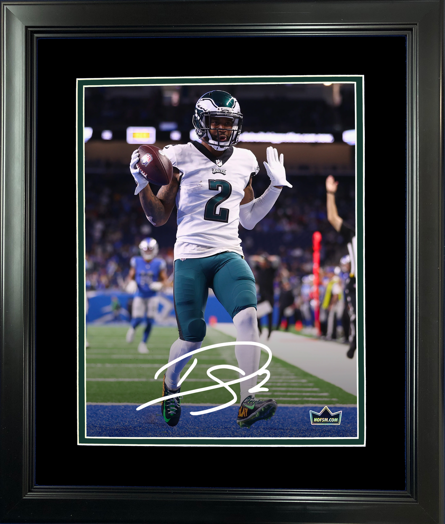 Framed Darius Slay Jr. Philadelphia Eagles Facsimile Laser Engraved Signature Auto 11"x14" Football Photo HOFSM Holo