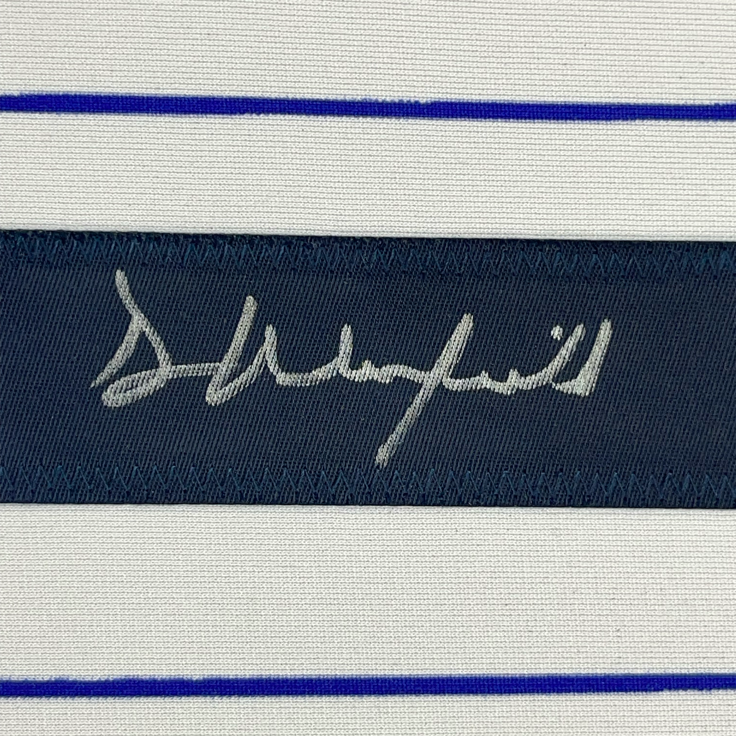 Framed Autographed/Signed Dave Winfield 35x39 New York Pinstripe Baseball Jersey JSA COA