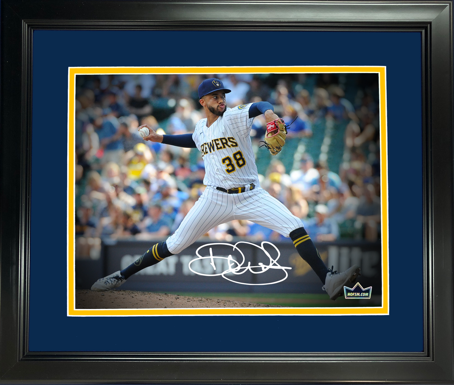 Framed Devin Williams Milwaukee Brewers Facsimile Laser Engraved Signature Auto 11"x14" Baseball Photo HOFSM Holo