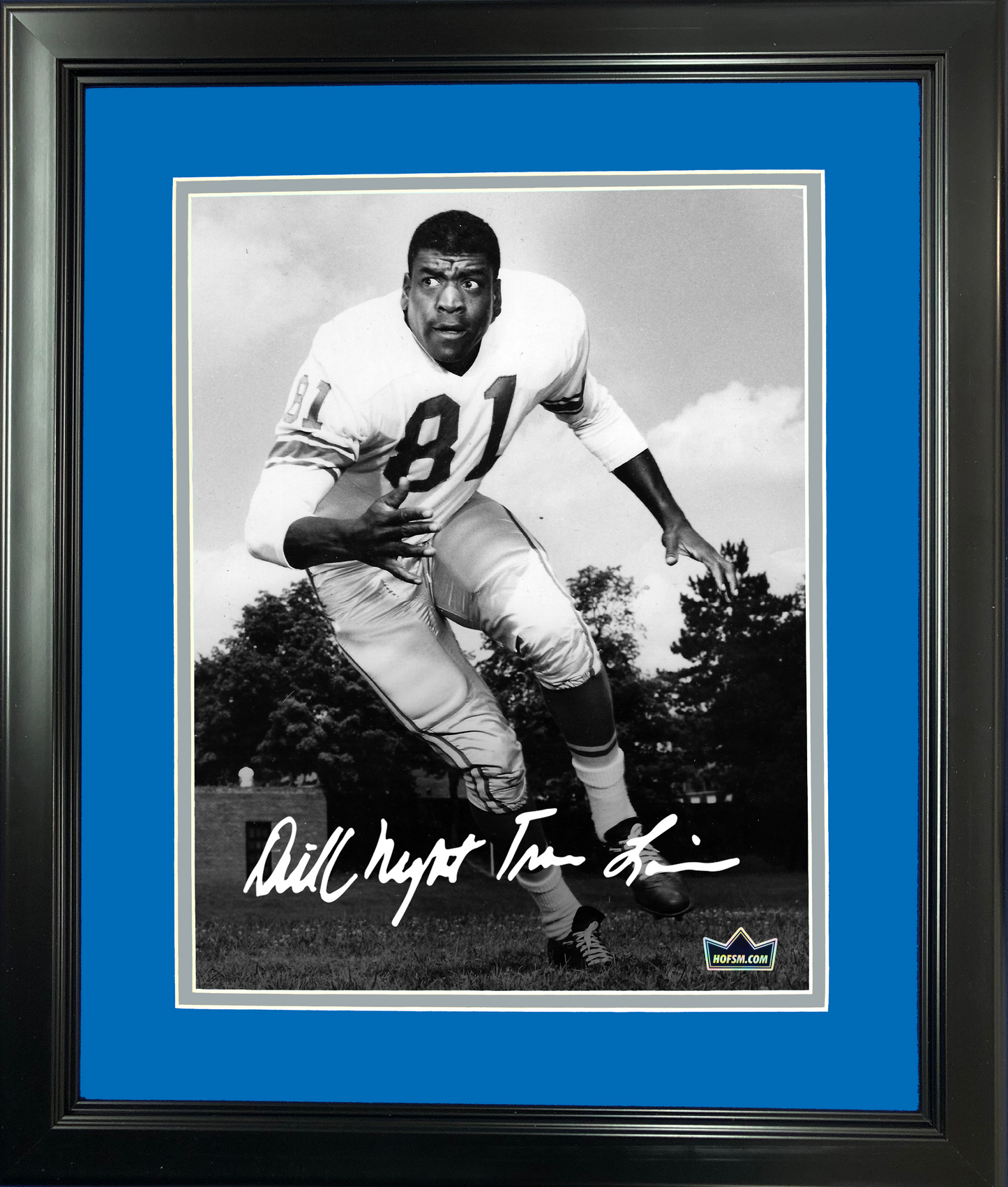 Framed Dick Night Train Lane Detroit Lions Facsimile Laser Engraved Signature Auto 11"x14" Football Photo HOFSM Holo