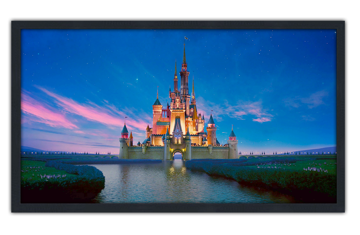 Professionally Framed Walt Disney World Cinderella Castle High-Resolution Panoramic Photo 12x22 Wall Art