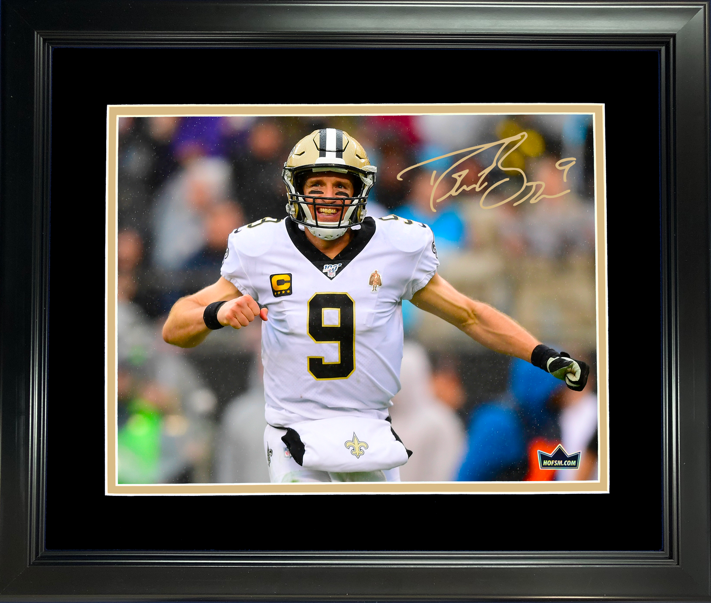 Framed Drew Brees New Orleans Saints Facsimile Laser Engraved Signature Auto 11"x14" Football Photo HOFSM Holo