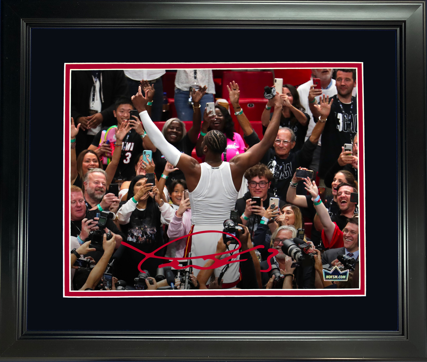 Framed Dwyane Wade Last Dance Miami Heat Farewell Facsimile Laser Engraved Signature Auto 11"x14" Basketball Photo HOFSM Holo