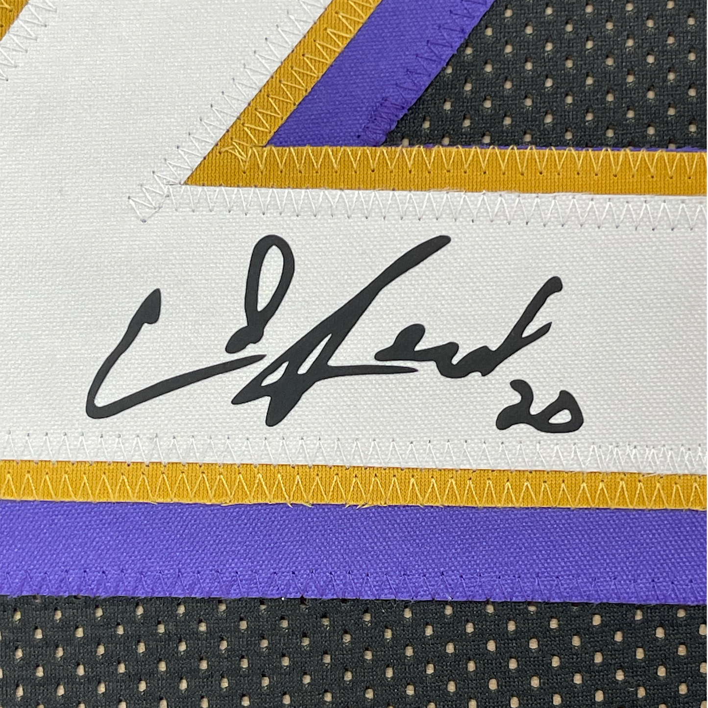 Framed Facsimile Autographed Ed Reed 35x39 Baltimore Black Reprint Laser Auto Football Jersey