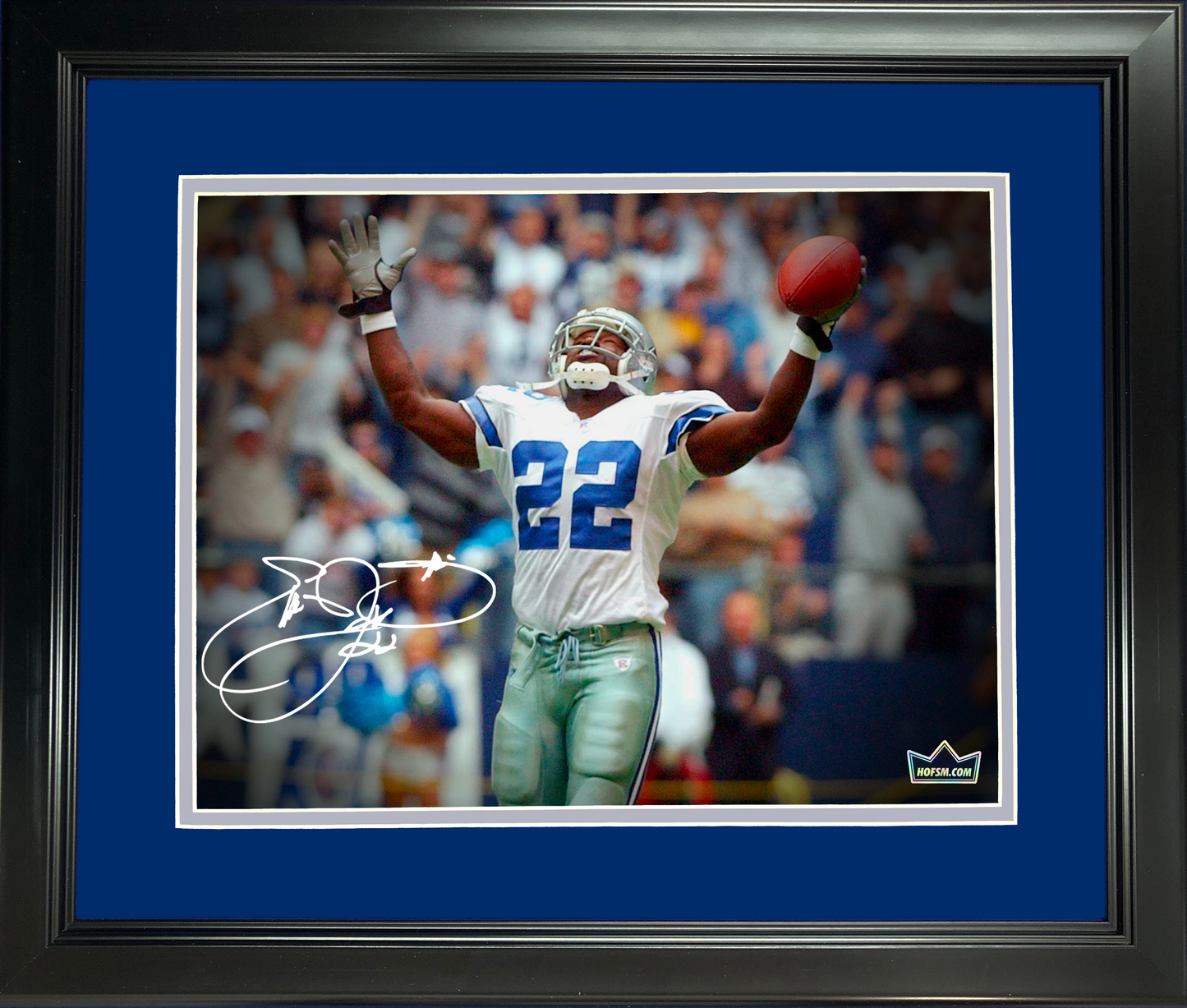 Framed Emmitt Smith Dallas Cowboys Facsimile Laser Engraved Signature Auto 11"x14" Football Photo HOFSM Holo