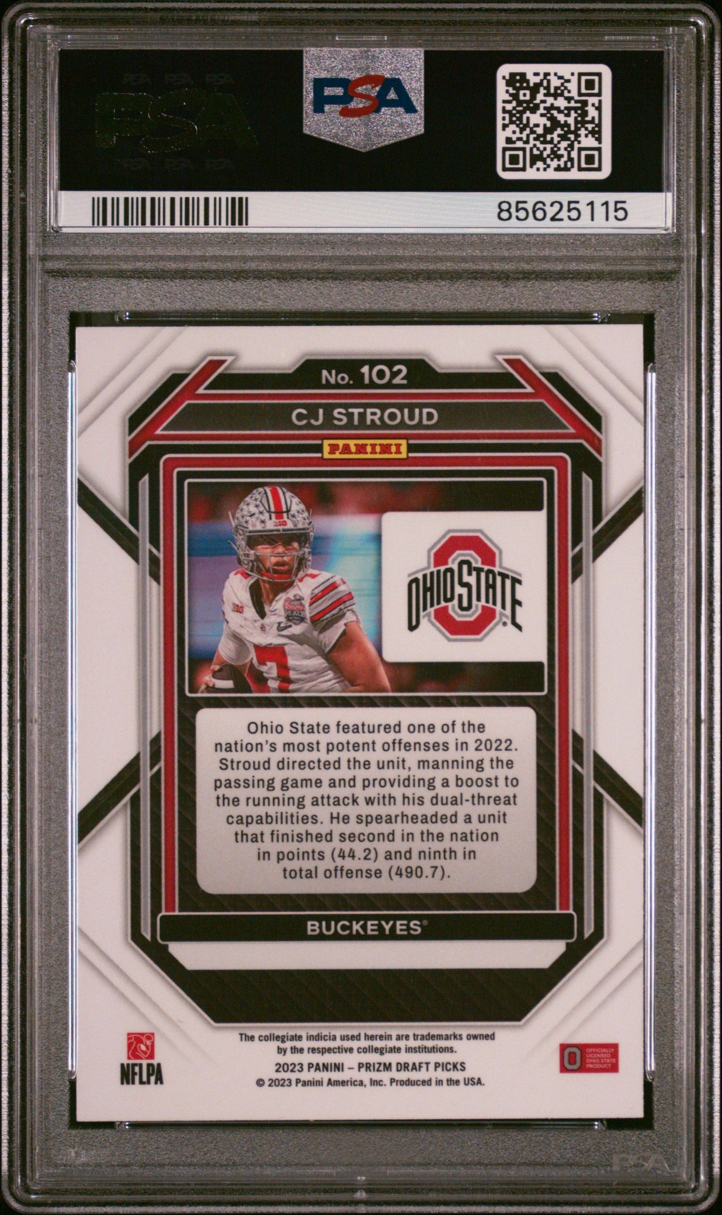Graded 2023 Panini Prizm DP CJ Stroud #102 Rookie RC Football Card PSA 9 Mint