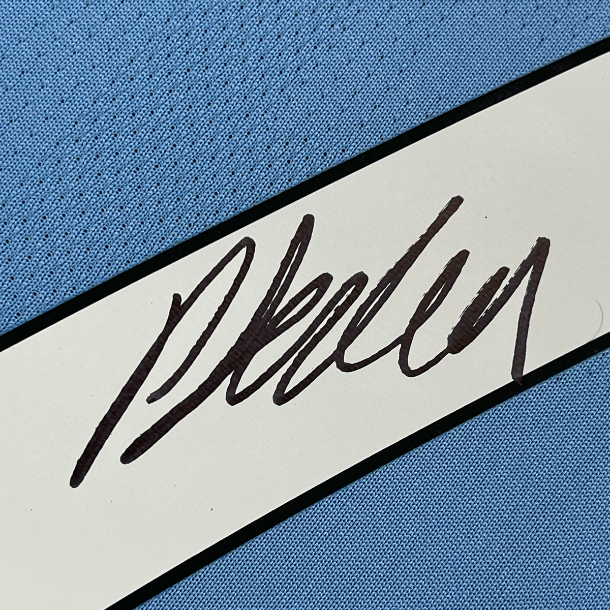 Framed Autographed/Signed Phil Foden 35x39 Manchester City Blue Soccer Futbol Jersey Beckett BAS COA