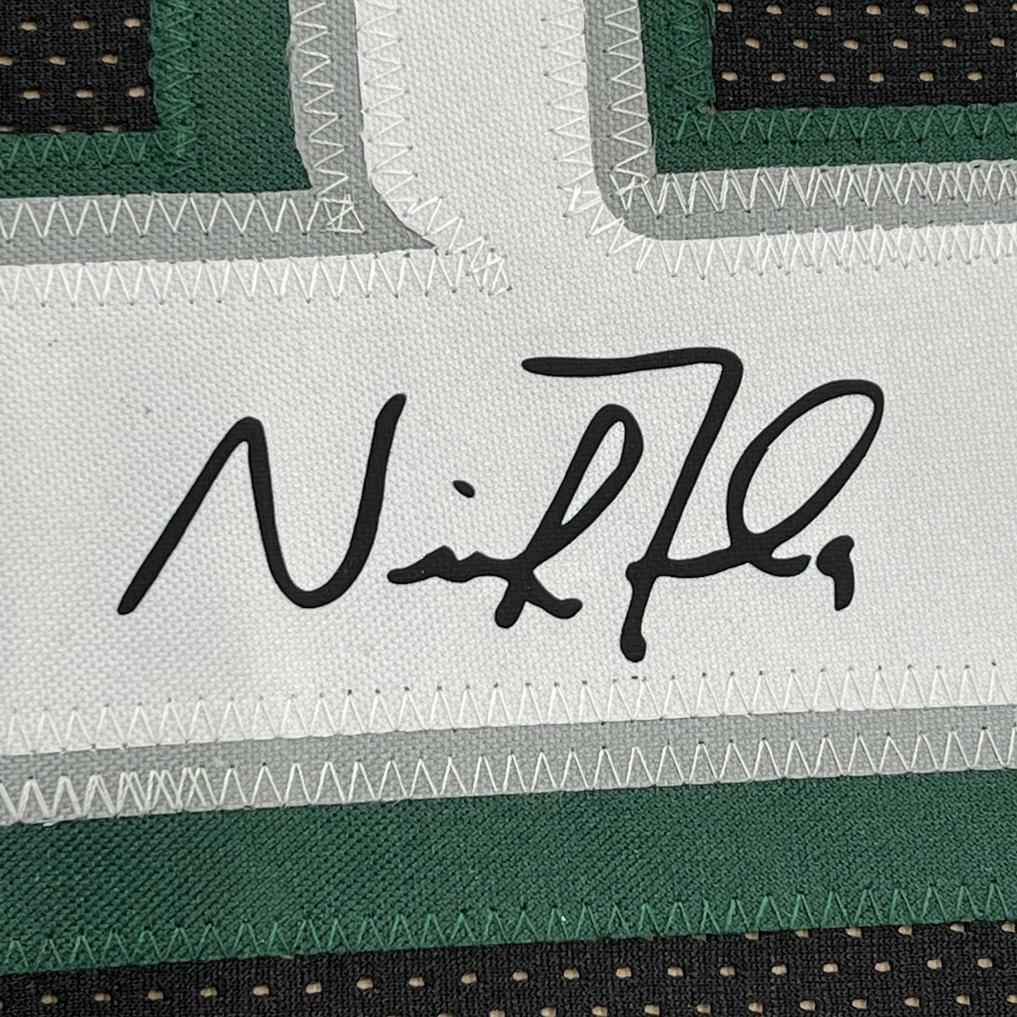 Framed Facsimile Autographed Nick Foles 35x39 Philadelphia Black Reprint Laser Auto Football Jersey