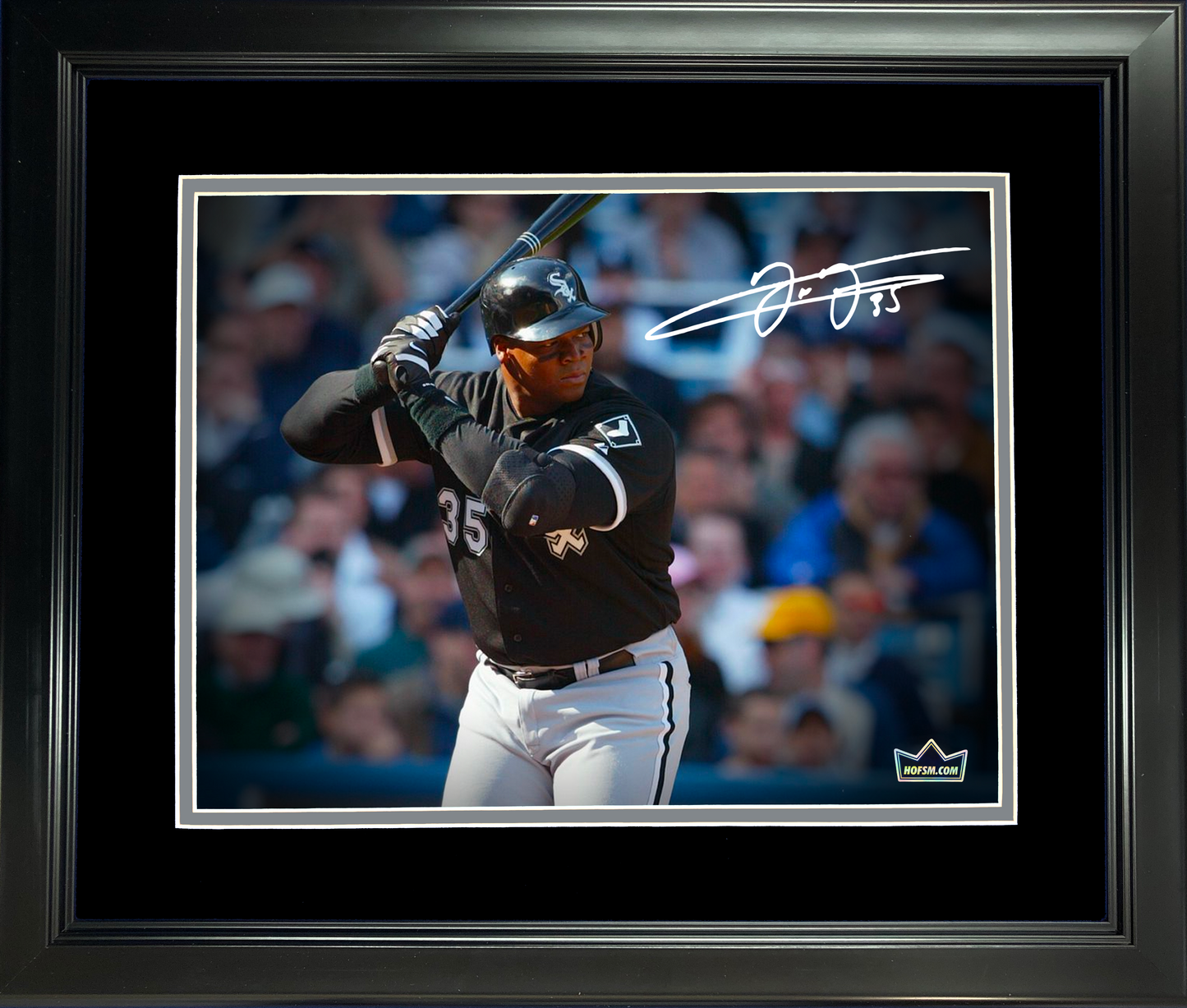 Framed Frank Thomas Facsimile Laser Engraved Signature Auto Chicago White Sox 11"x14" Baseball Photo HOFSM Holo