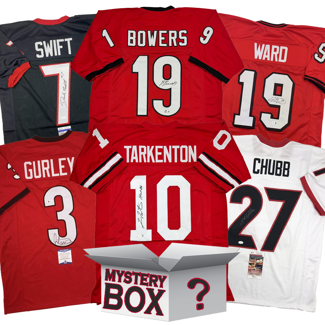 Autographed/Signed University of Georgia College Football Jersey Mystery Box with PSA JSA or Beckett COA