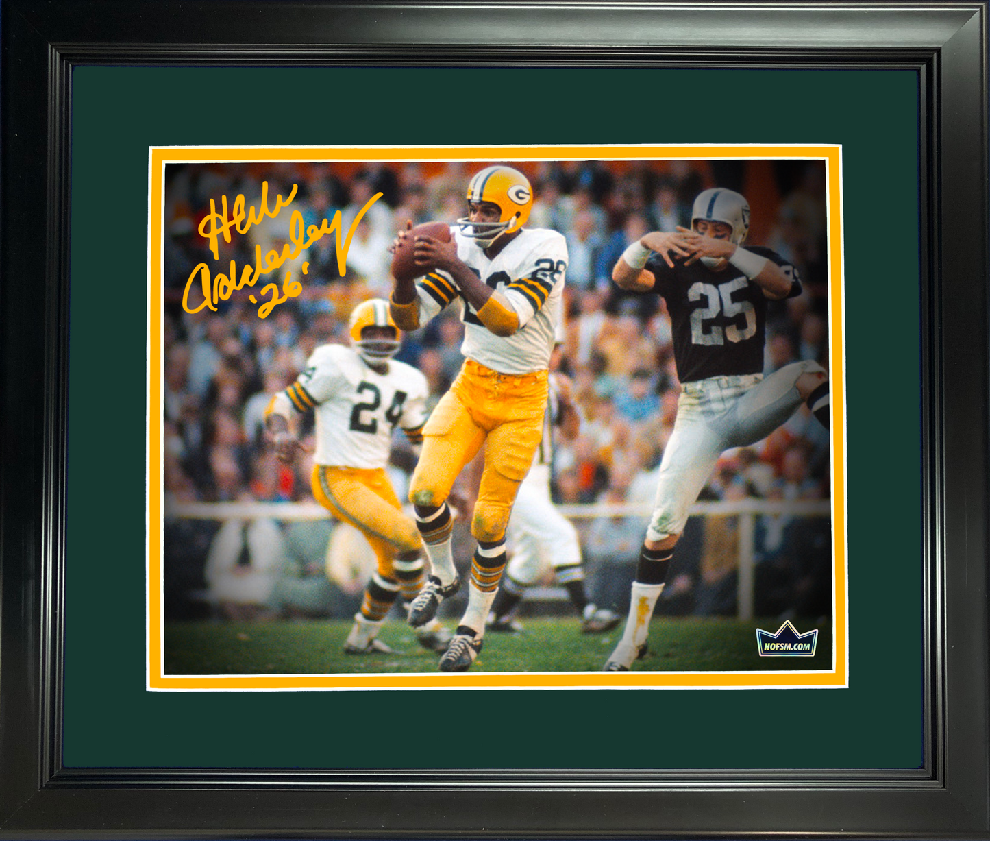 Framed Herb Adderley Green Bay Packers Facsimile Laser Engraved Signature Auto 11"x14" Football Photo HOFSM Holo