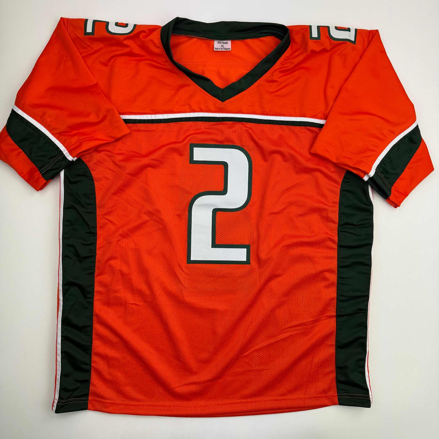 Autographed/Signed Willis McGahee "01 Champs" Miami Orange College Football Jersey Beckett BAS COA