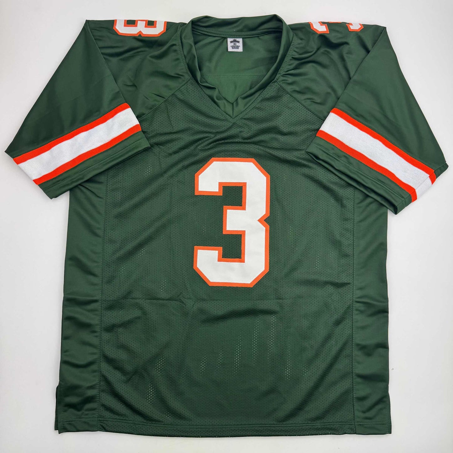 Autographed/Signed Akheem Mesidor Miami Green College Football Jersey Beckett BAS COA
