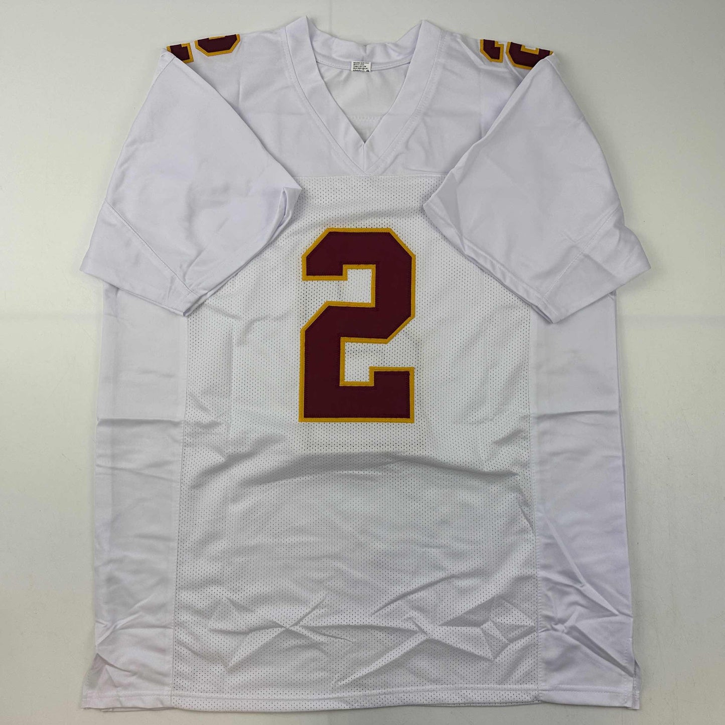 Autographed/Signed Deion Sanders Florida State FSU White College Football Jersey Beckett BAS COA