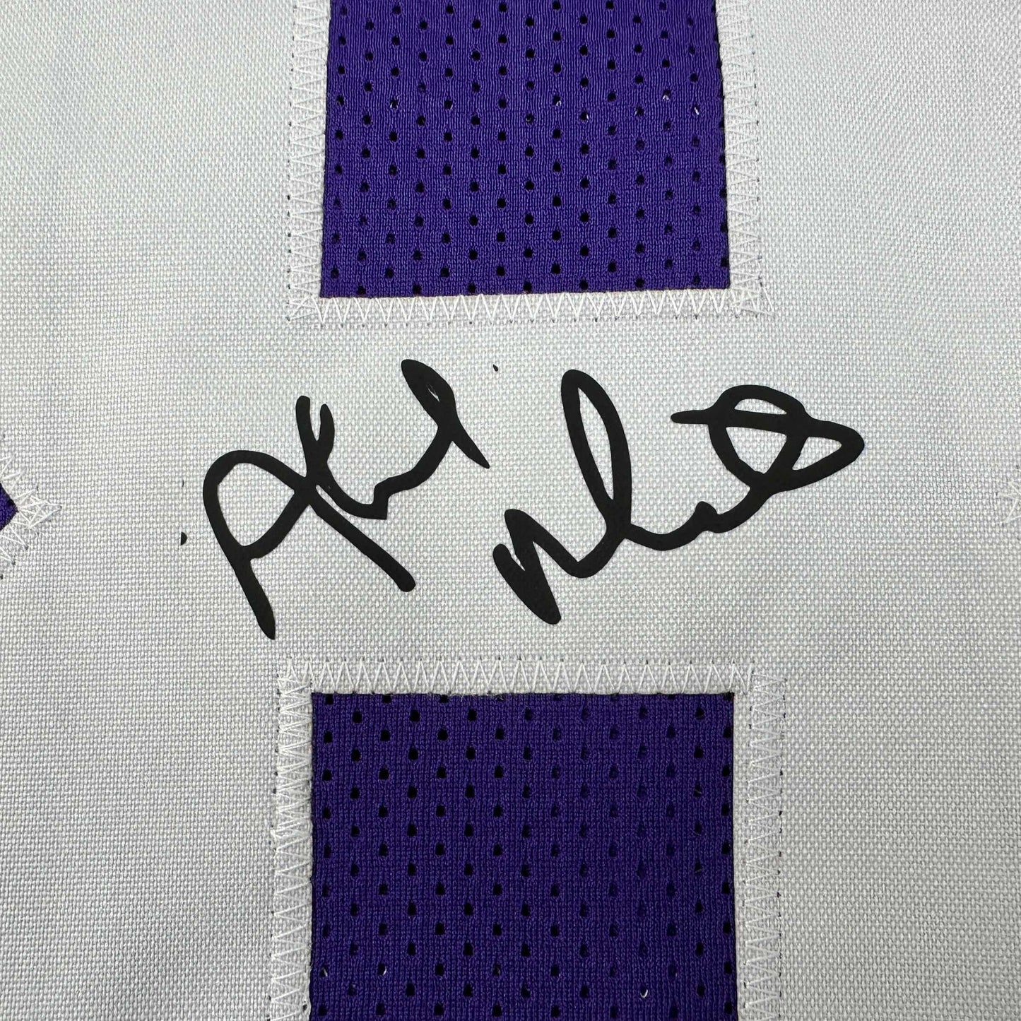 Framed Facsimile Autographed Ahmad Rashad 35x39 Minnesota Purple Reprint Laser Auto Football Jersey
