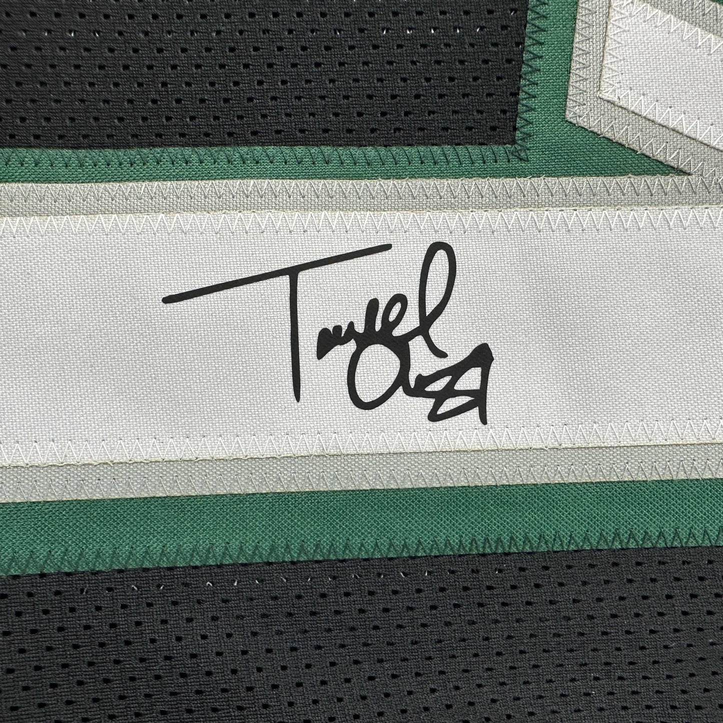 Framed Facsimile Autographed Terrell Owens 35x39 Philadelphia Black Reprint Laser Auto Football Jersey