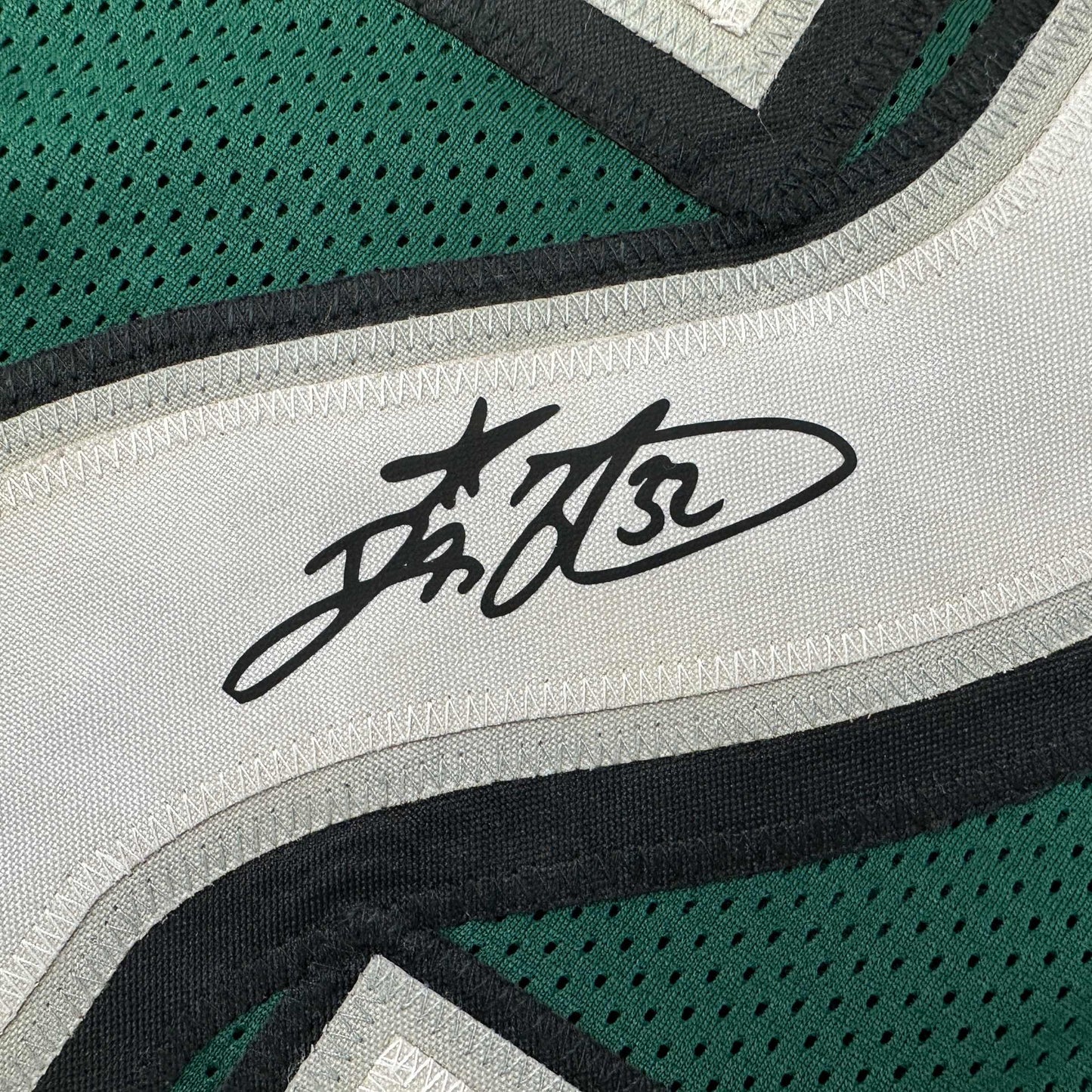 Framed Facsimile Autographed Ricky Watters 35x39 Philadelphia Green Reprint Laser Auto Football Jersey