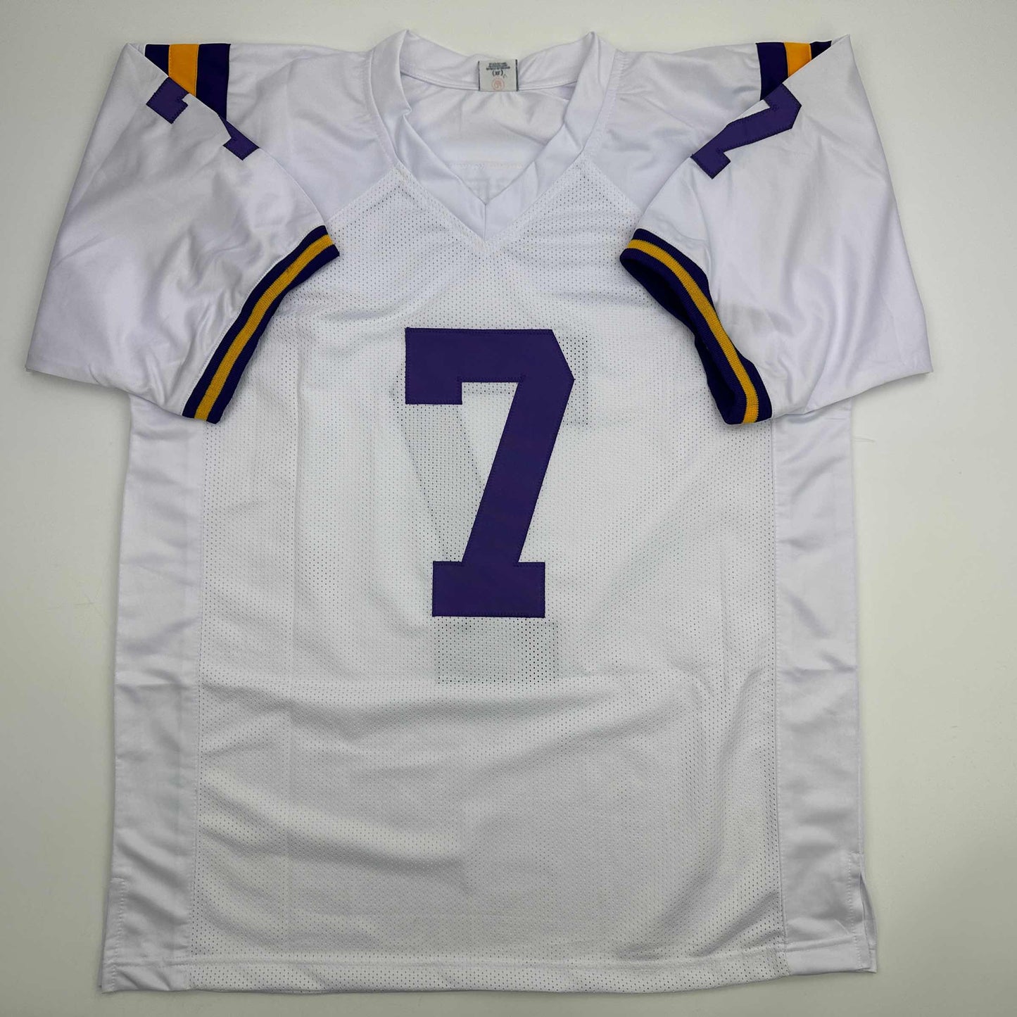 Autographed/Signed Patrick Peterson LSU White College Football Jersey JSA COA
