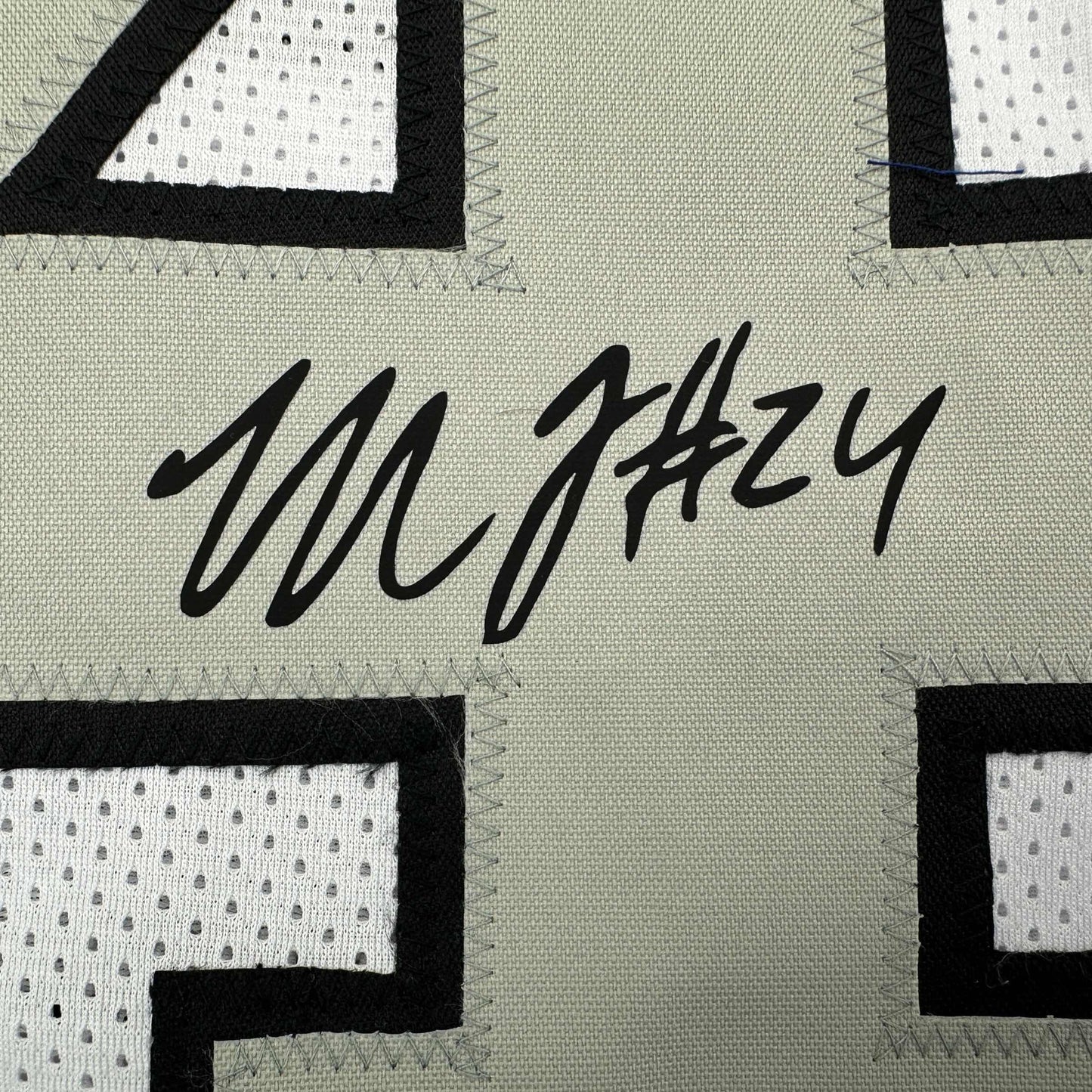 Framed Facsimile Autographed Marshawn Lynch 35x39 Oakland Las Vegas Color Rush Reprint Laser Auto Football Jersey