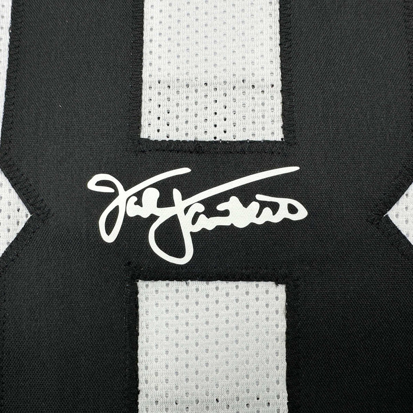 Framed Facsimile Autographed Jack Lambert 35x39 Pittsburgh White Reprint Laser Auto Football Jersey