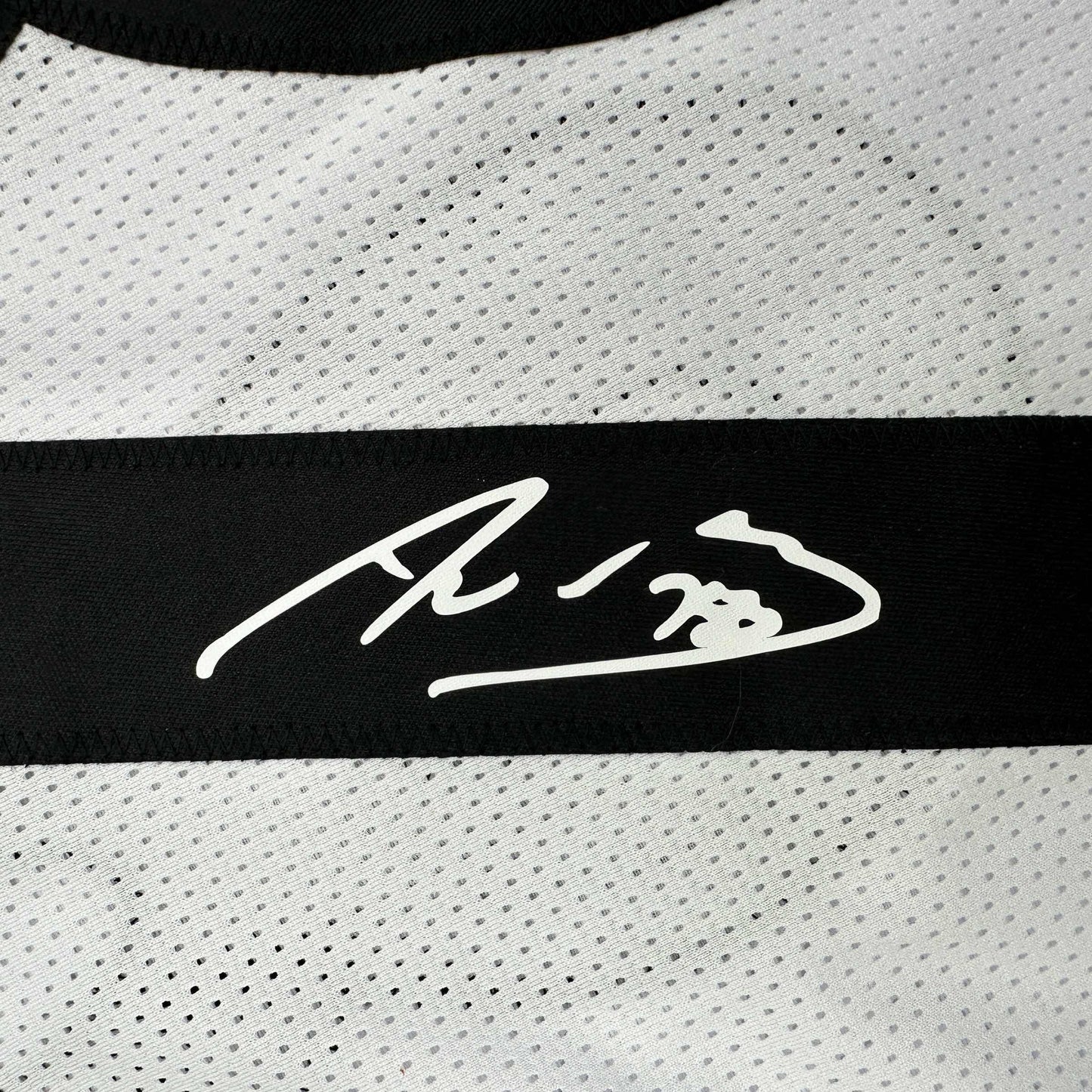 Framed Facsimile Autographed Alejandro Villanueva 35x39 Pittsburgh White Reprint Laser Auto Football Jersey
