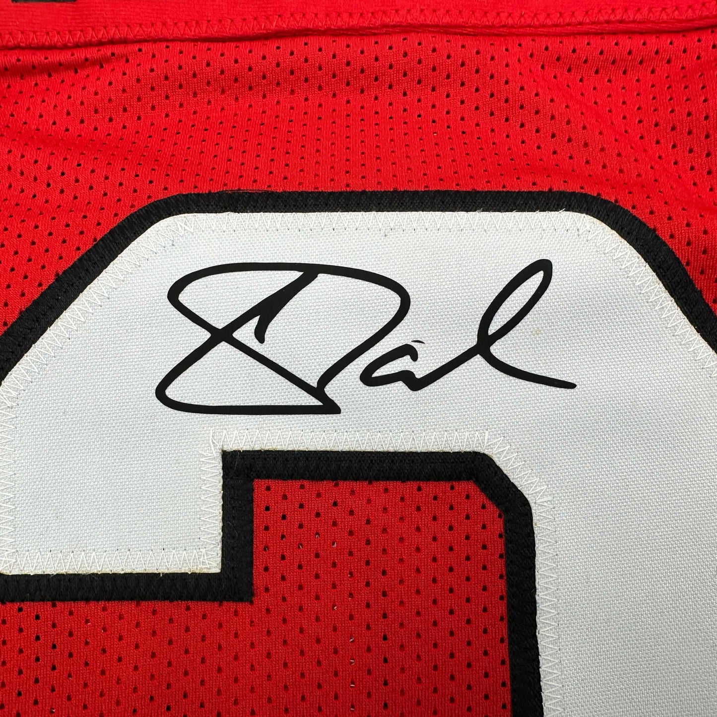 Framed Facsimile Autographed Carson Palmer 35x39 Arizona Red Reprint Laser Auto Football Jersey