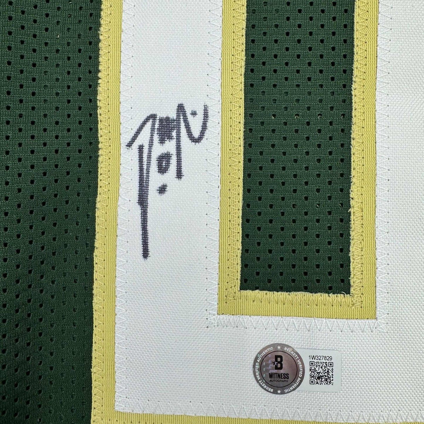 Framed Autographed/Signed Damian Lillard 35x39 Milwaukee Green Basketball Jersey Beckett BAS COA #2