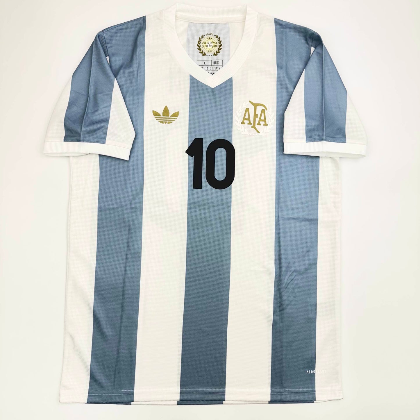 Autographed/Signed Lionel Leo Messi Argentina Blue/White Soccer Jersey Beckett BAS COA