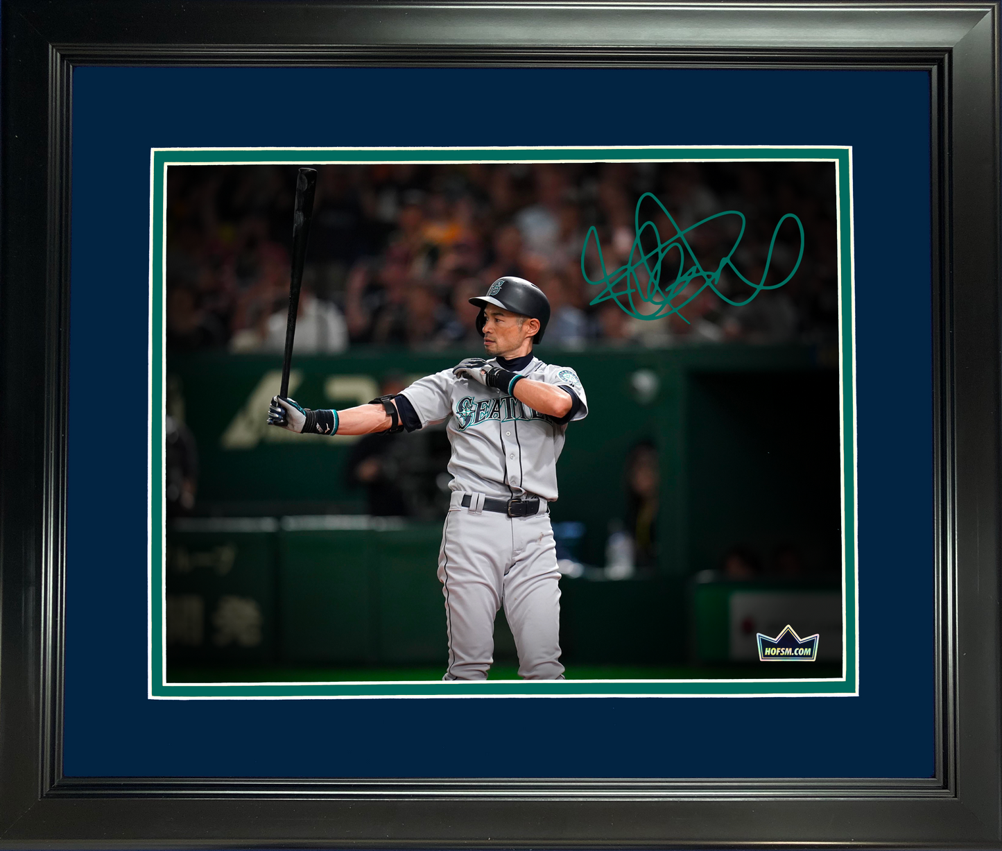 Framed Ichiro Suzuki Seattle Mariners Facsimile Laser Engraved Signature Auto 11"x14" Baseball Photo HOFSM Holo
