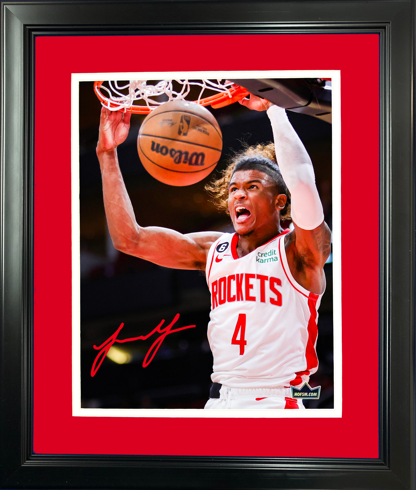 Framed Jalen Green Facsimile Laser Engraved Signature Auto 11"x14" Basketball Photo HOFSM Holo