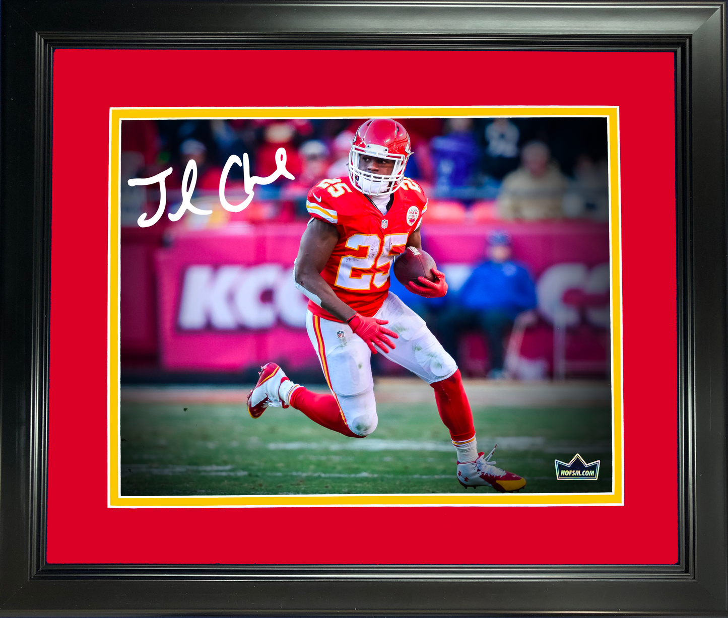 Framed Jamaal Charles Kansas City Chiefs Facsimile Laser Engraved Signature Auto 11"x14" Football Photo HOFSM Holo