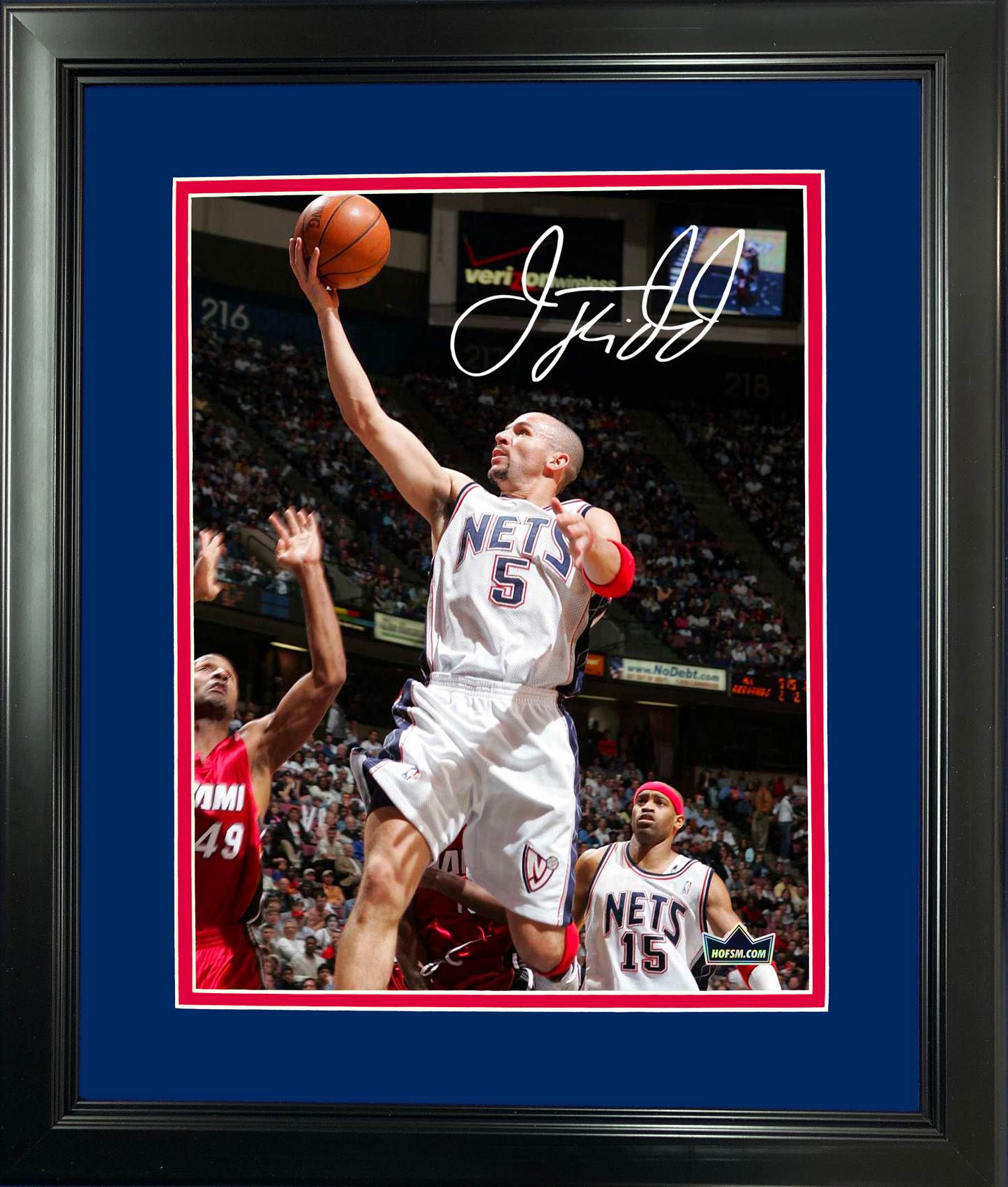 Framed Jason Kidd New Jersey Nets Facsimile Laser Engraved Signature Auto 11"x14" Basketball Photo HOFSM Holo