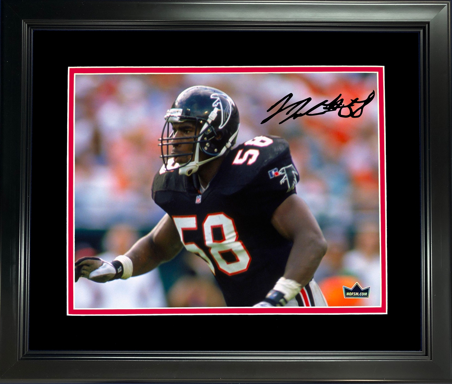 Framed Jessie Tuggle Atlanta Falcons Facsimile Laser Engraved Signature Auto 11"x14" Football Photo HOFSM Holo