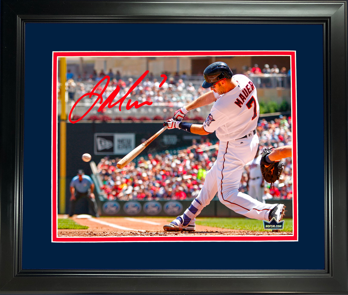 Framed Joe Mauer Minnesota Twins Facsimile Laser Engraved Signature Auto 11"x14" Baseball Photo HOFSM Holo