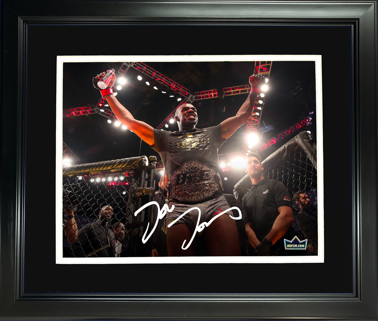 Framed Jon Jones Bones UFC MMA Facsimile Laser Engraved Signature Auto 11"x14" Photo HOFSM Holo
