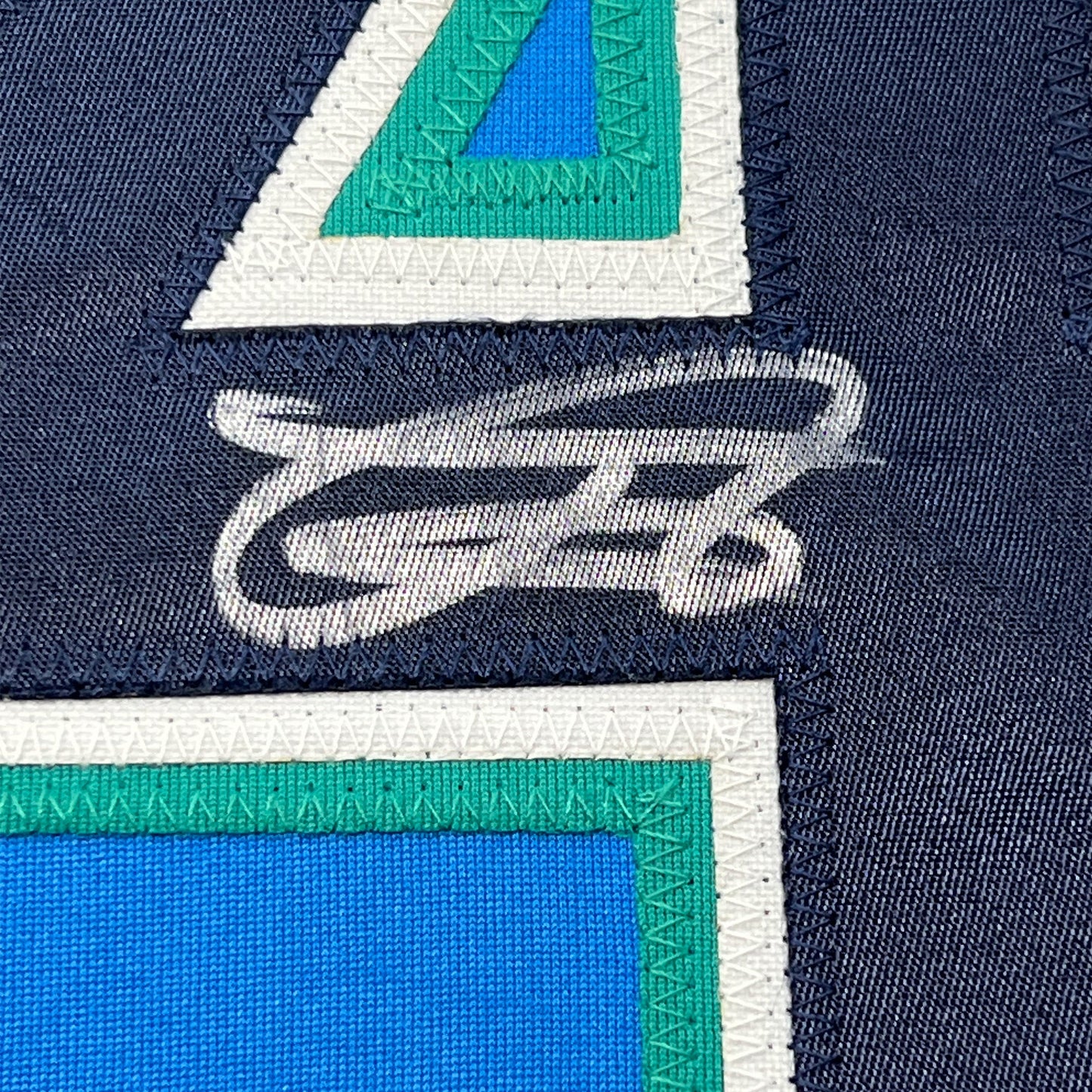 Framed Autographed/Signed Julio Rodriguez 35x39 Seattle Light Blue Baseball Jersey JSA COA
