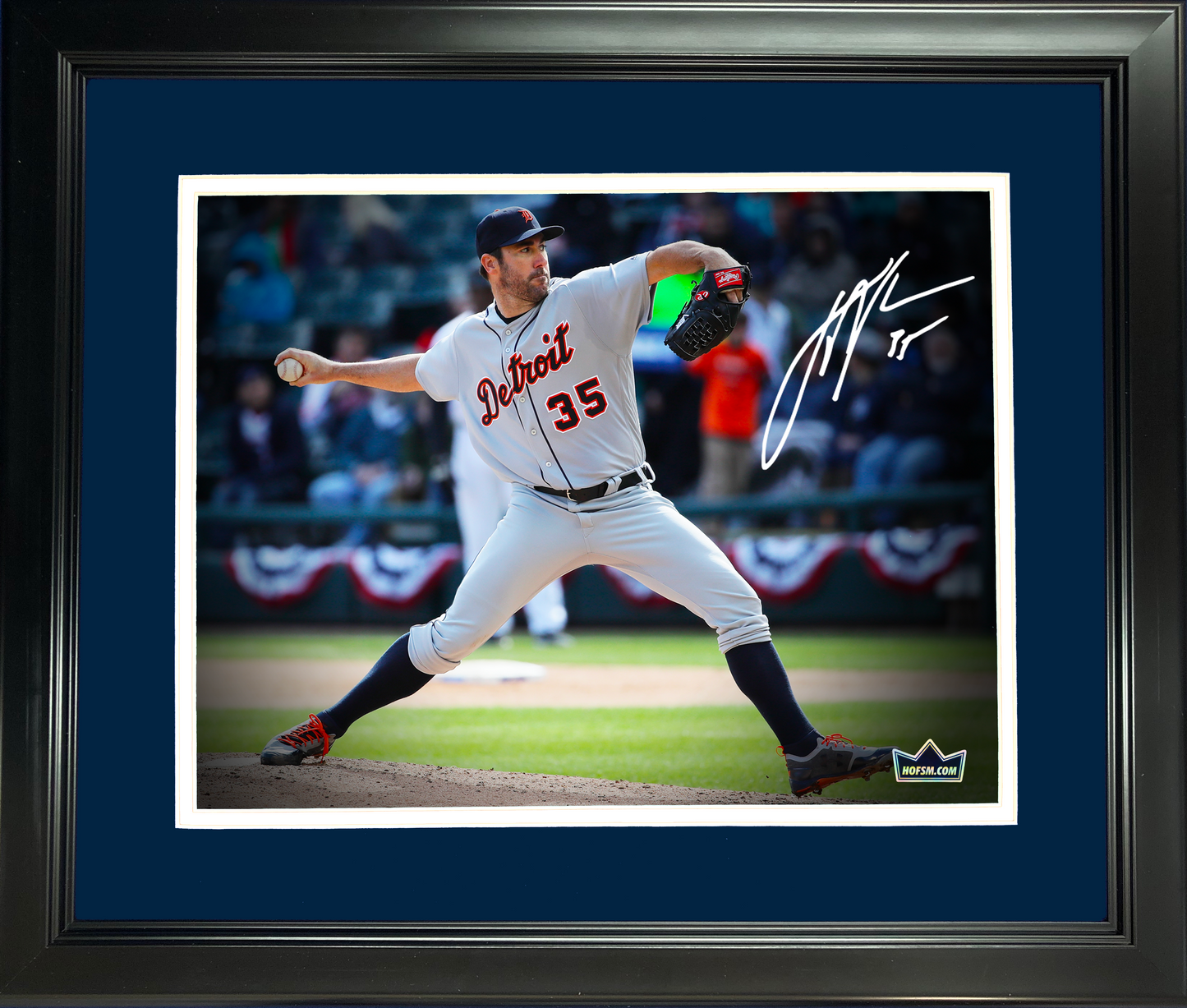 Framed Justin Verlander Detroit Tigers Facsimile Laser Engraved Signature Auto 11"x14" Baseball Photo HOFSM Holo