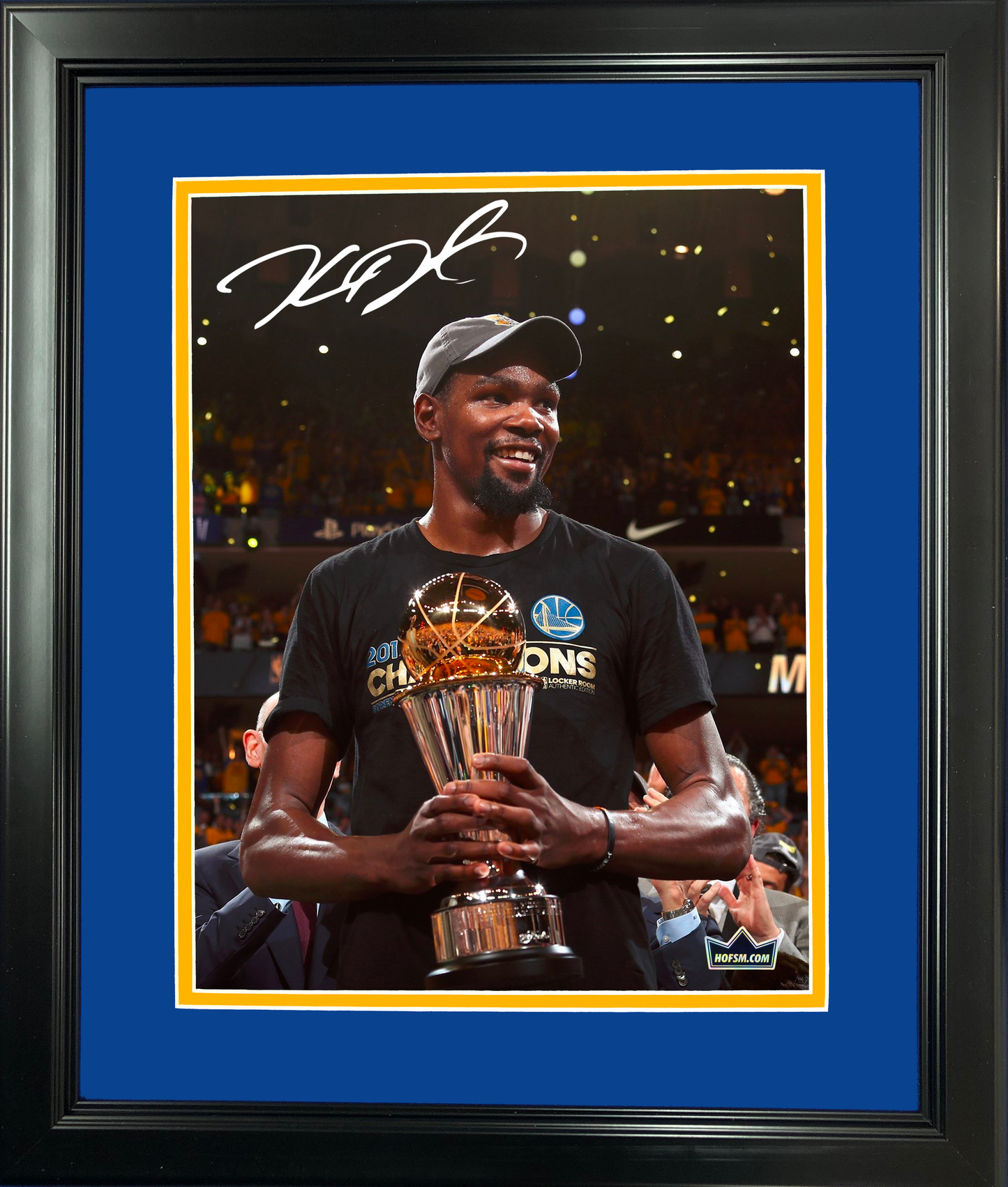 Framed Kevin Durant Facsimile Laser Engraved Signature Auto 11"x14" Basketball Photo HOFSM Holo