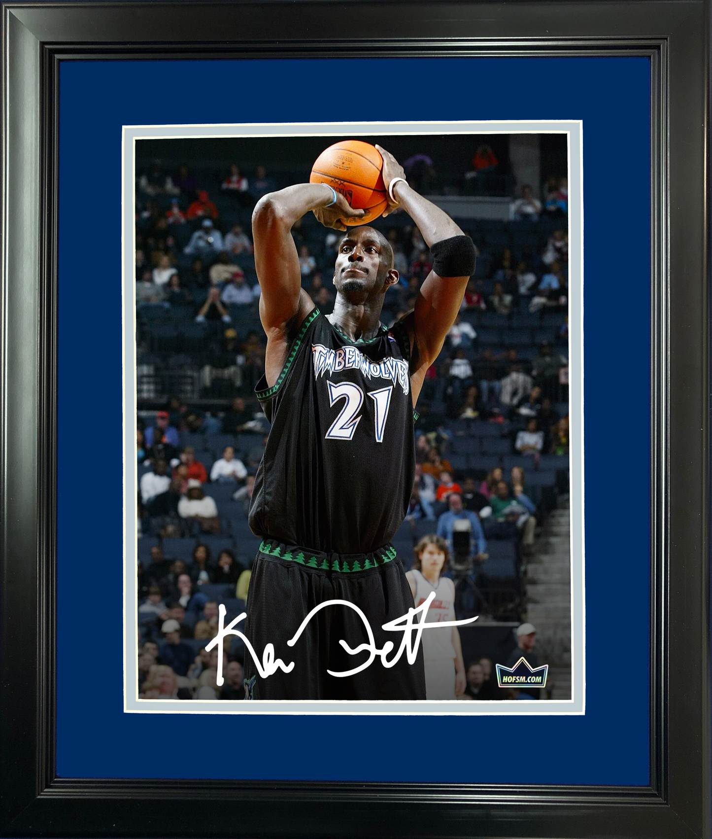 Framed Kevin Garnett Facsimile Laser Engraved Signature Auto 11"x14" Basketball Photo HOFSM Holo
