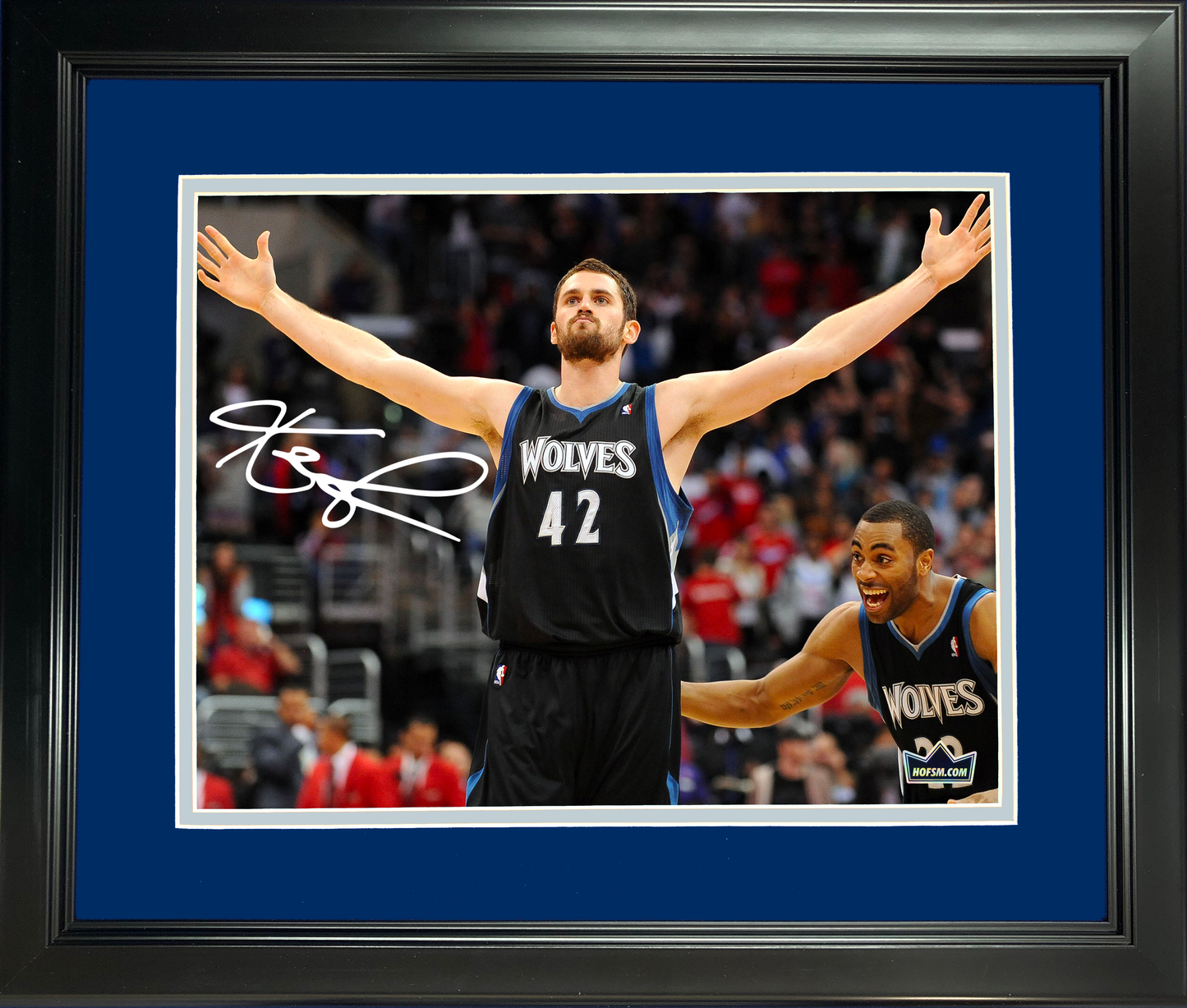 Framed Kevin Love Facsimile Laser Engraved Signature Auto 11"x14" Basketball Photo HOFSM Holo