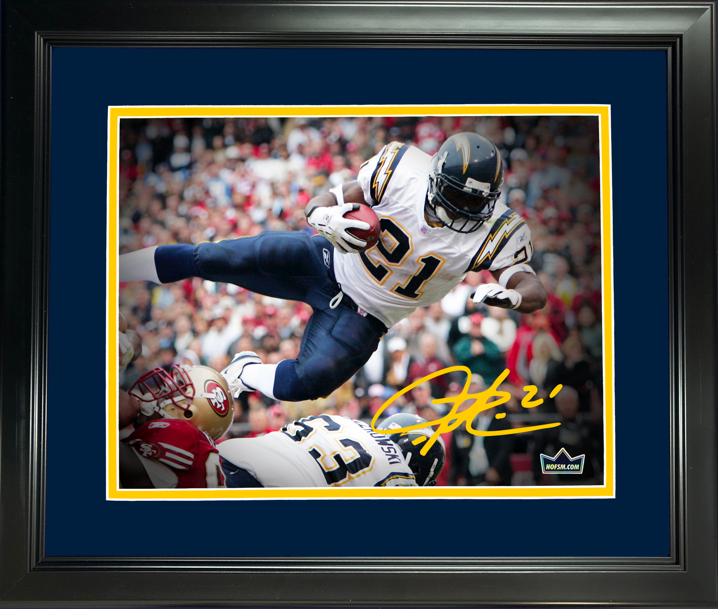 Framed LaDainian Tomlinson San Diego Chargers Facsimile Laser Engraved Signature Auto 11"x14" Football Photo HOFSM Holo