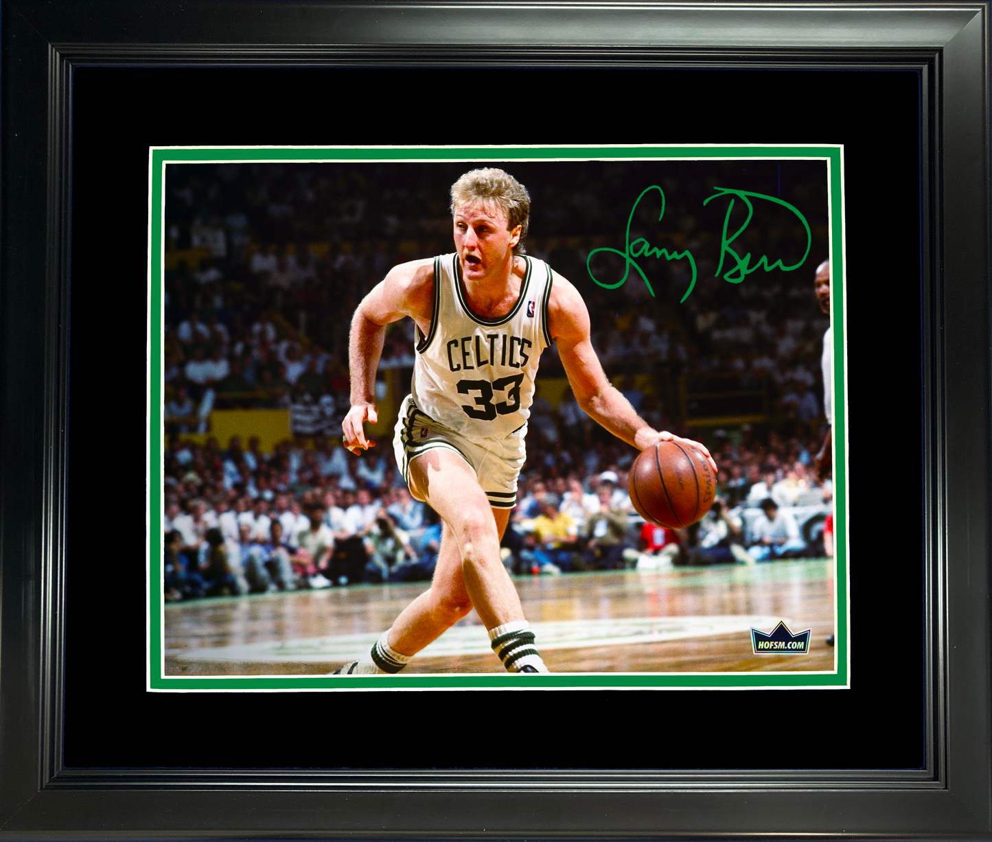Framed Larry Bird Facsimile Laser Engraved Signature Auto 11"x14" Basketball Photo HOFSM Holo