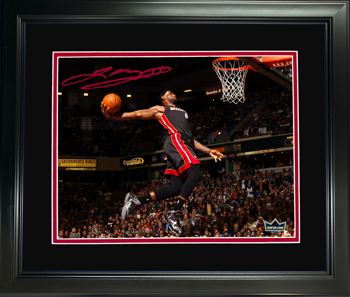 Framed LeBron James Facsimile Laser Engraved Signature Auto 11"x14" Basketball Photo HOFSM Holo