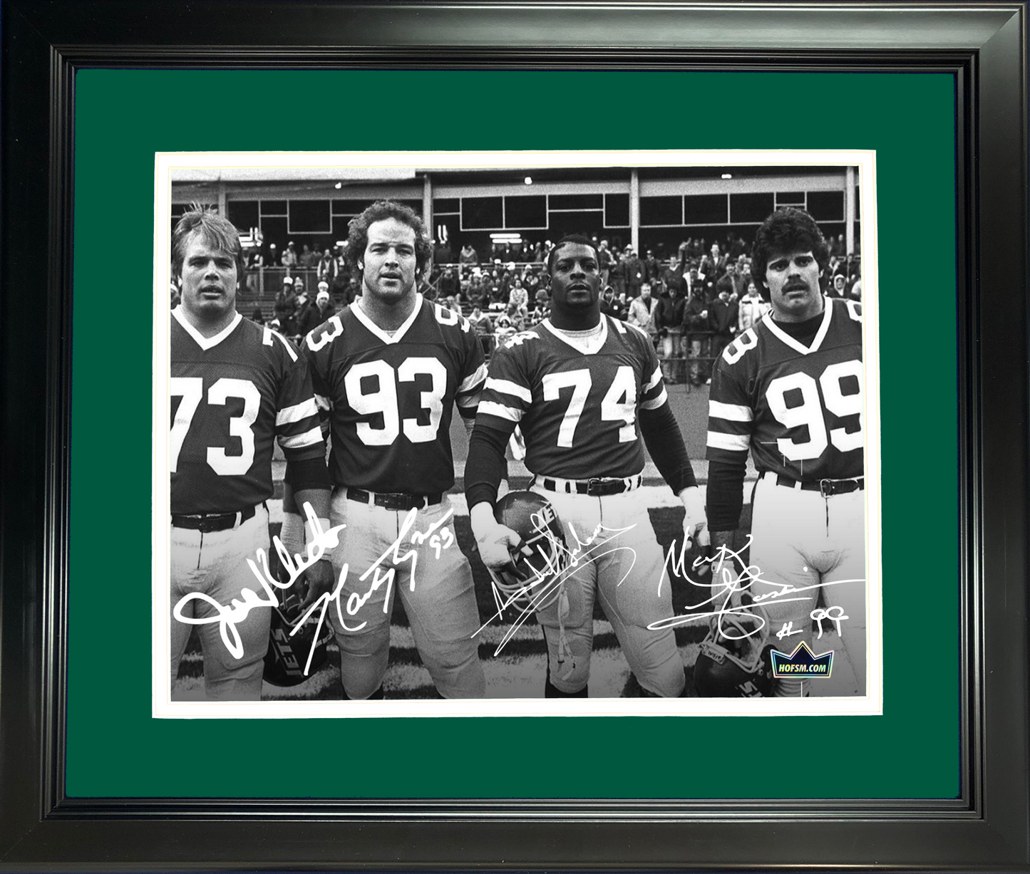Framed New York Sack Exchange Facsimile Laser Engraved Signature Auto New York Jets 11"x14" Football Photo HOFSM Holo