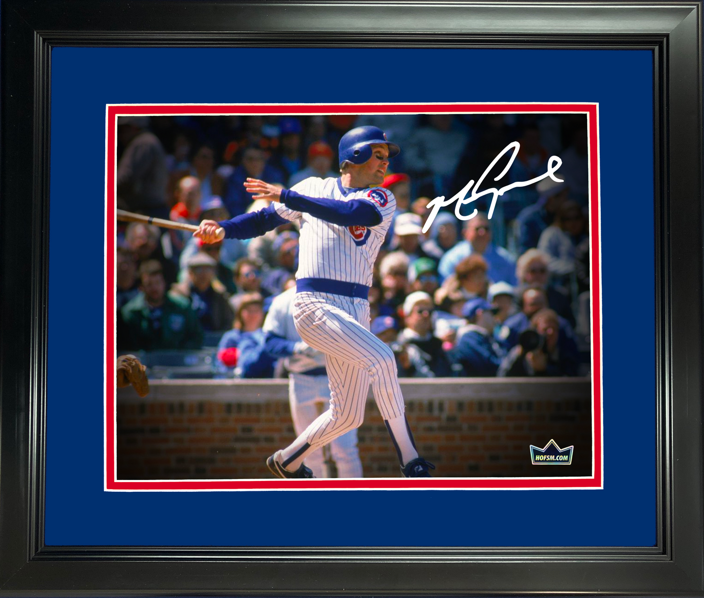 Framed Mark Grace Facsimile Laser Engraved Signature Auto Chicago Cubs 11"x14" Baseball Photo HOFSM Holo