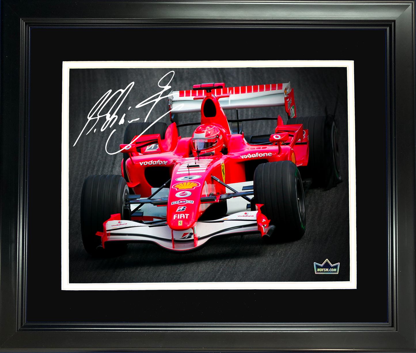 Framed Michael Schumacher Facsimile Laser Engraved Signature Auto 11"x14" F1 Racing Photo HOFSM Holo