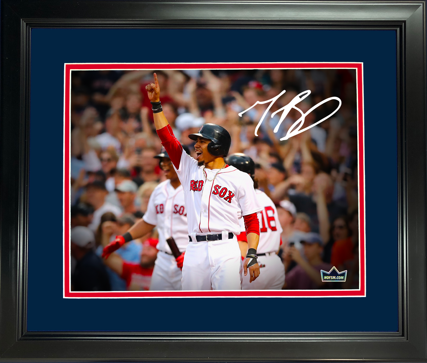 Framed Mookie Betts Boston Red Sox Facsimile Laser Engraved Signature Auto 11"x14" Baseball Photo HOFSM Holo