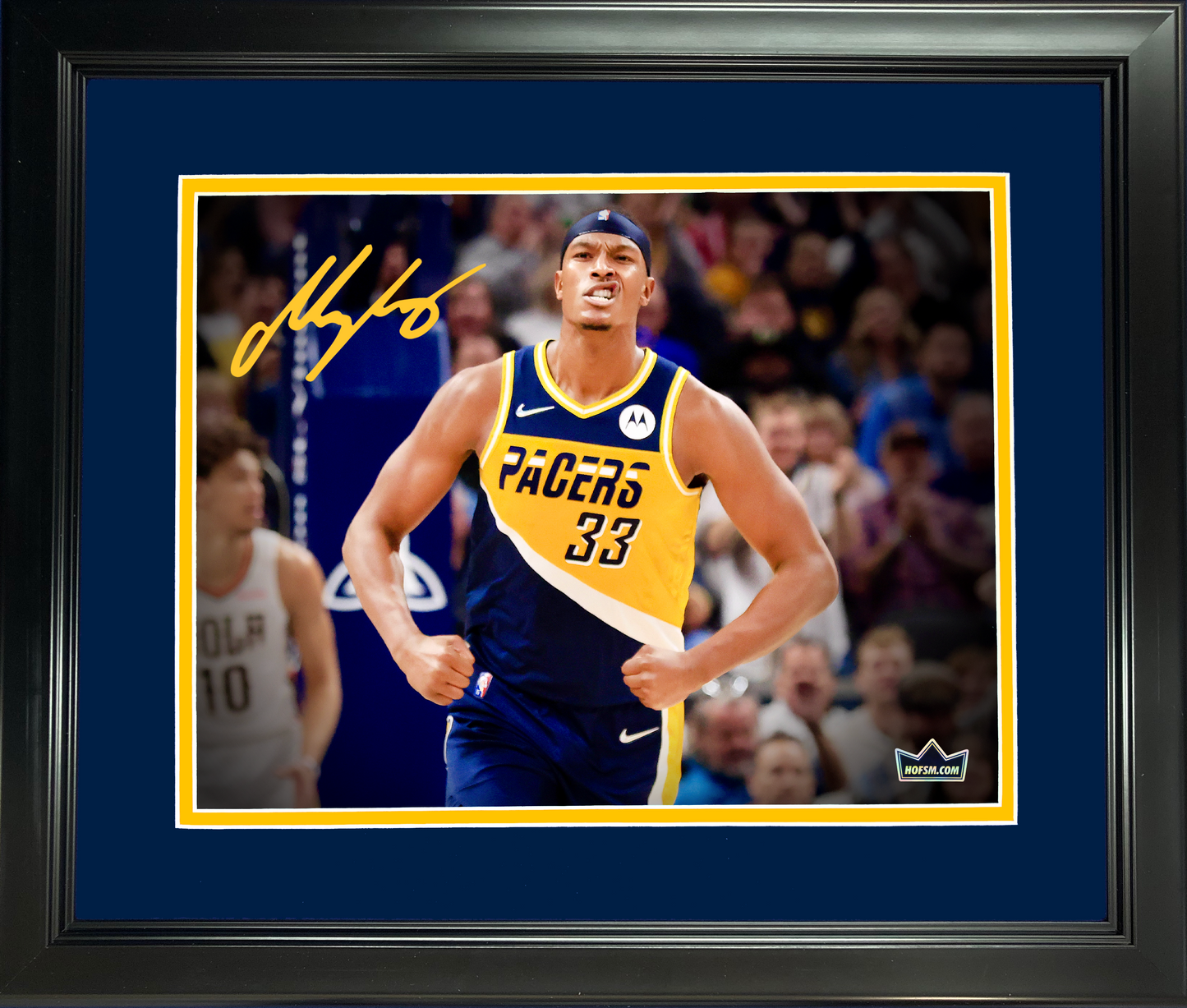 Framed Myles Turner Indiana Pacers Facsimile Laser Engraved Signature Auto 11"x14" Basketball Photo HOFSM Holo