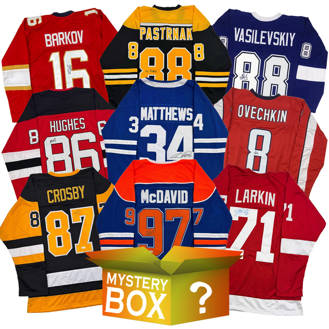 Active Stars Autographed/Signed Hockey Jersey Mystery Box with PSA JSA or Beckett COA